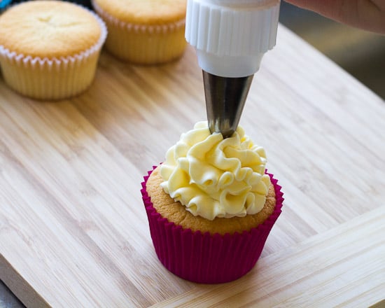 Vanilla Cream Cupcakes {Gluten Free} - Sweetness & Bite