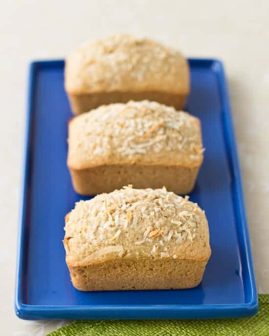 Coconut Bread Mini Loaves