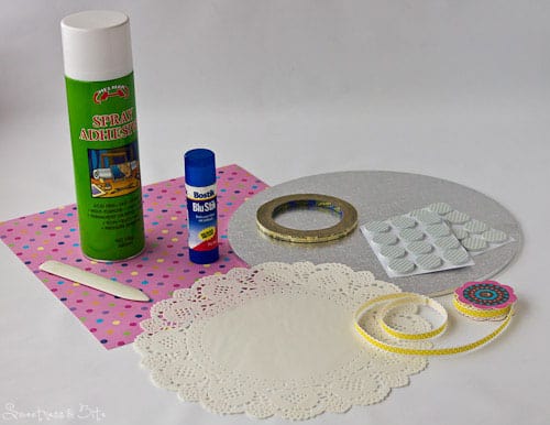 What you'll need to make doily covered boards