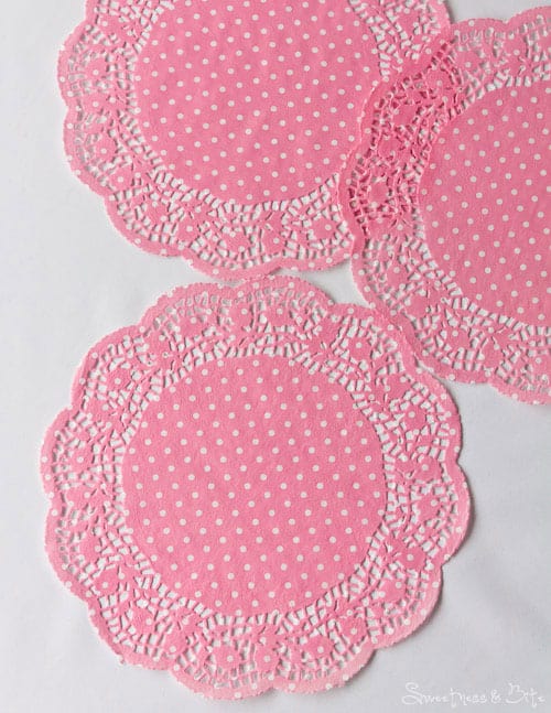 Pink doilies