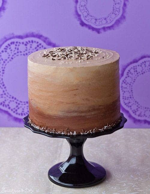 Chocolate and Vanilla Honey Cheesecake Layer Cake 2
