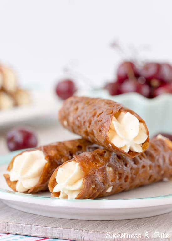 Gluten Free Brandy Snaps with Ultimate Whipped Cream Sweetness & Bite