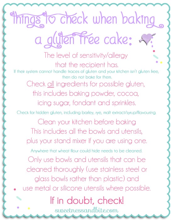 What to Check Before Baking a Gluten Free Cake ~ Sweetness & Bite