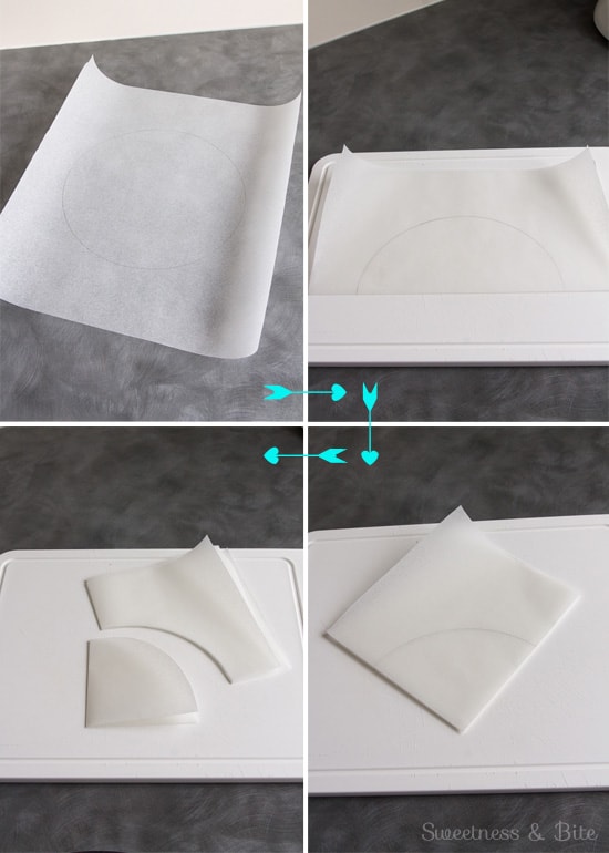 How to Line a Cake Tin ~ cutting a circle to line the base