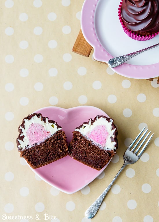 Neapolitan Surprise Cupcakes ~ Sweetness & Bite