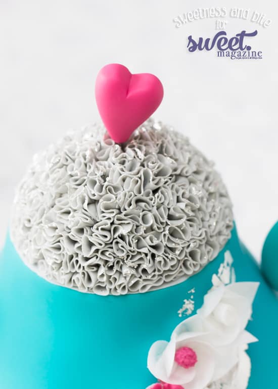 Teapot Cake Ruffled Lid