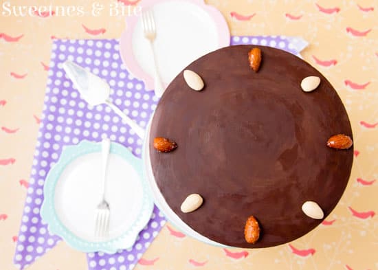 Gluten Free Toasted Almond Chocolate Cake ~ Sweetness & Bite