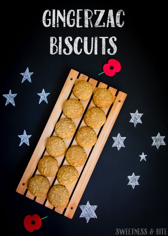 Gingerzac Biscuits - A delicious cross between two classics: the Anzac Biscuit and the Gingernut.