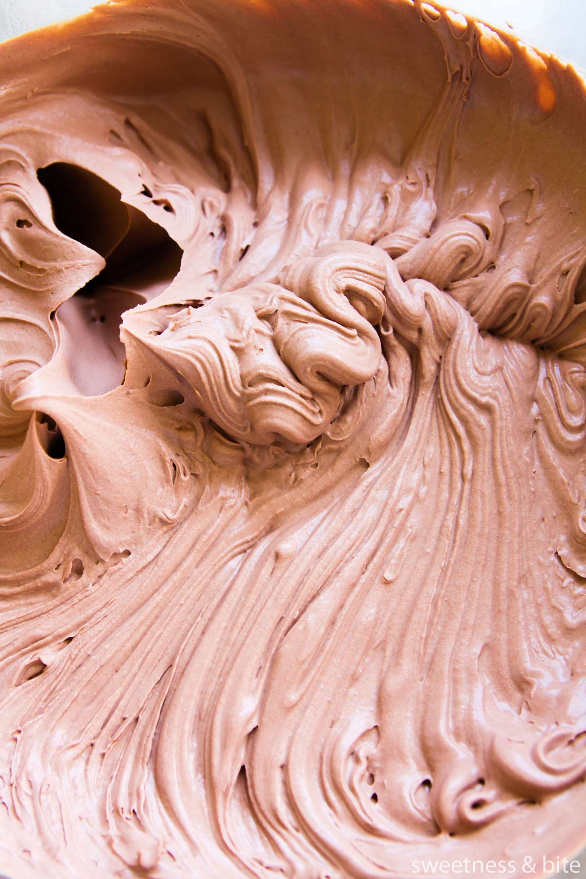 Whipped mousse in a bowl.