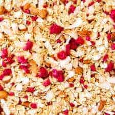 Almond, Coconut and Raspberry Muesli (aka Granola) ~ Sweetness & Bite