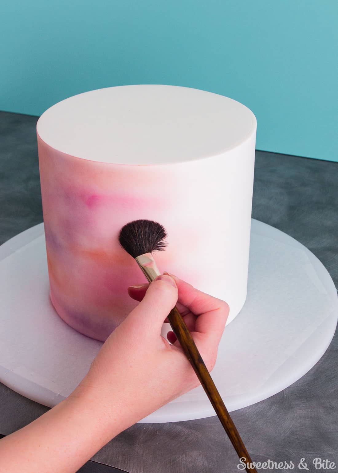 Simple Watercolour Cake Tutorial - Sweetness and Bite