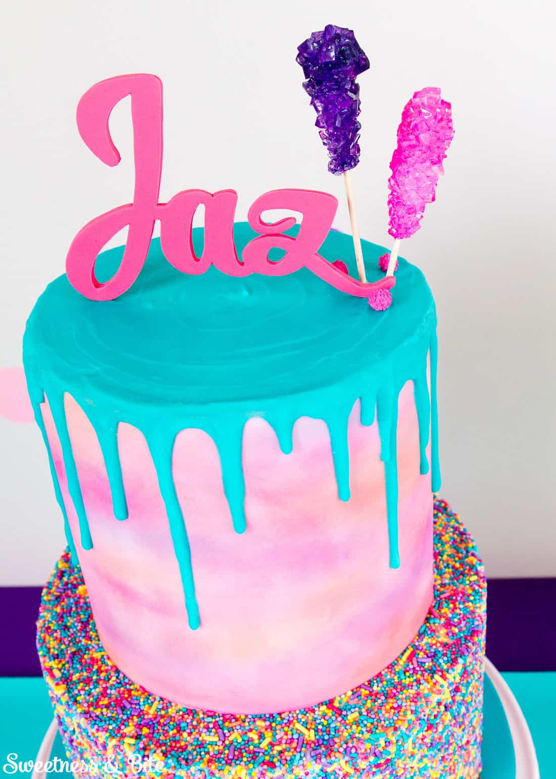 Simple Watercolour Cake Tutorial by Sweetness & Bite