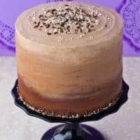 Chocolate & Vanilla Honey Cheesecake Layer Cake