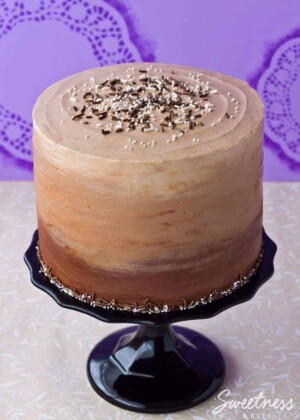 Chocolate and Vanilla Honey Cheesecake Layer Cake ~ Sweetness & Bite