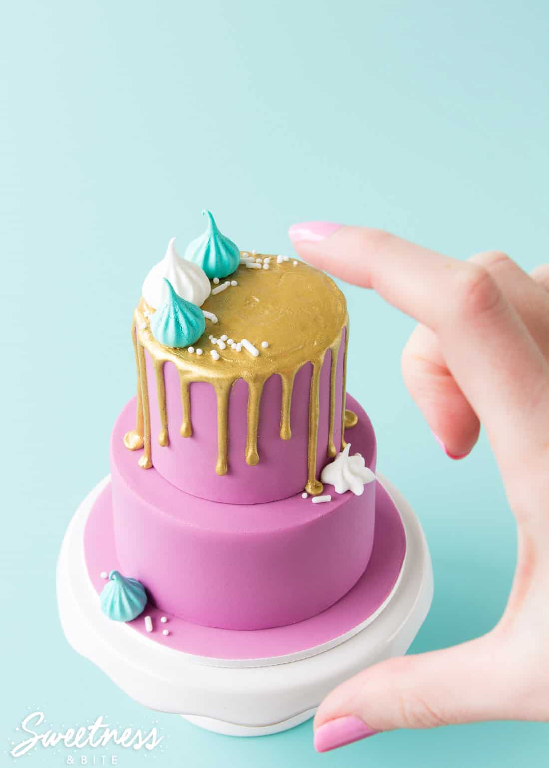 How to Make a Mini Drip Cake - Sweetness & Bite