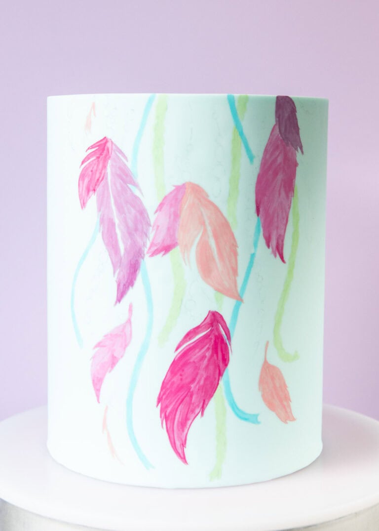 How To Paint On A Cake A Fondant Painting Tutorial Sweetness and Bite