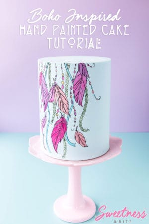 Boho Inspired Hand Painted Cake Tutorial ~ Sweetness & Bite