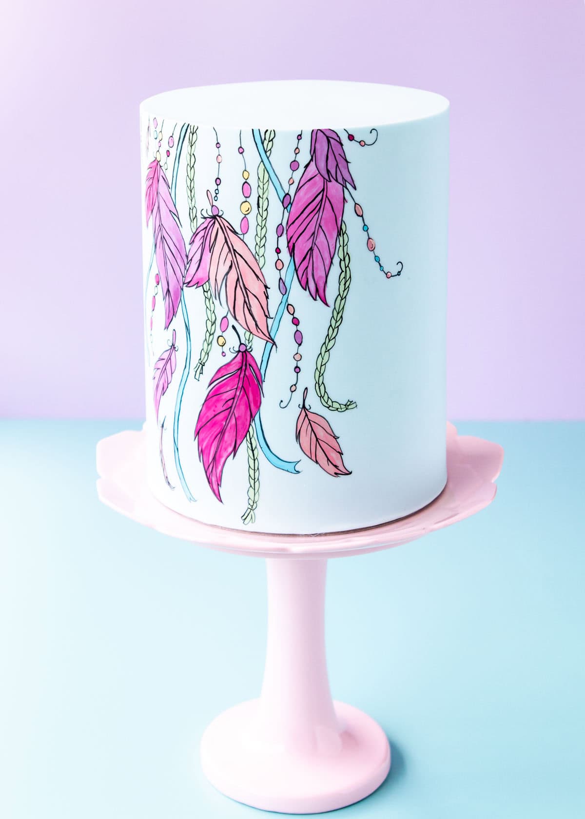 Boho Inspired Hand-Painted Cake Tutorial ~ Sweetness & Bite