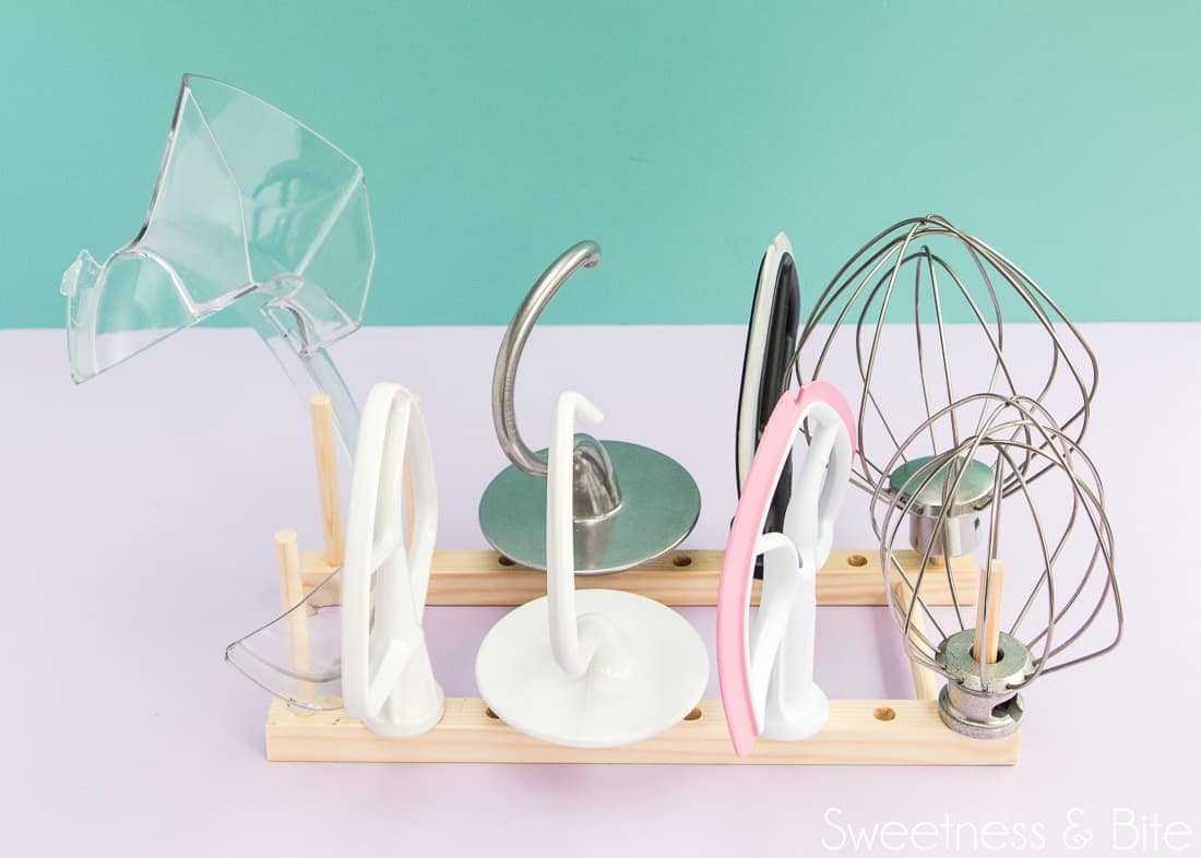 DIY Stand Mixer Attachment Organiser - Sweetness and Bite