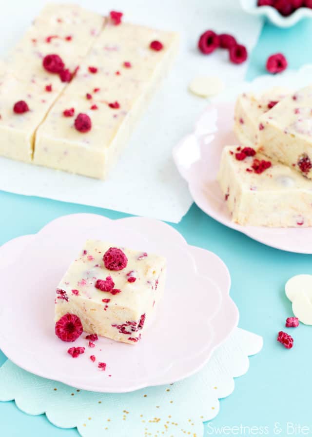 White Chocolate and Raspberry Fudge Slice Sweetness and Bite