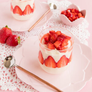 White Chocolate and Strawberry Mousse ~ by Sweetness & Bite