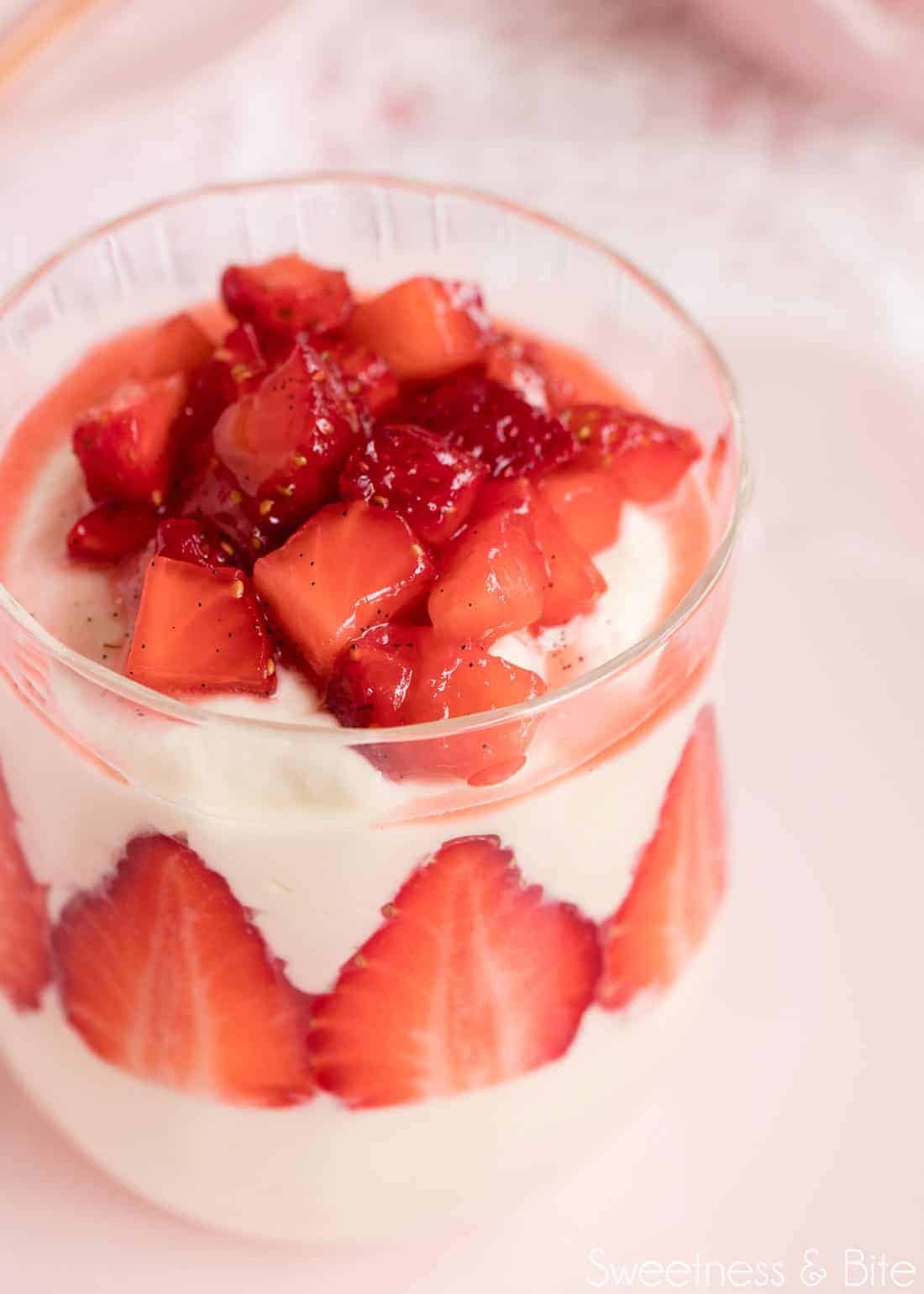 White Chocolate and Strawberry Mousse ~ by Sweetness & Bite