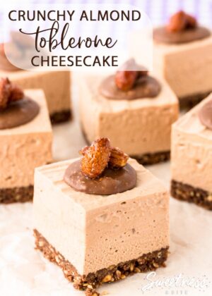 Crunchy Almond Toblerone Cheesecake