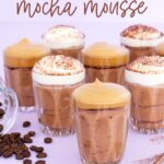 Easy mocha mousse with whipped coffee topping