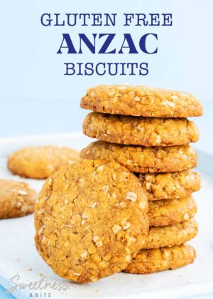Stack of gluten free anzac biscuits