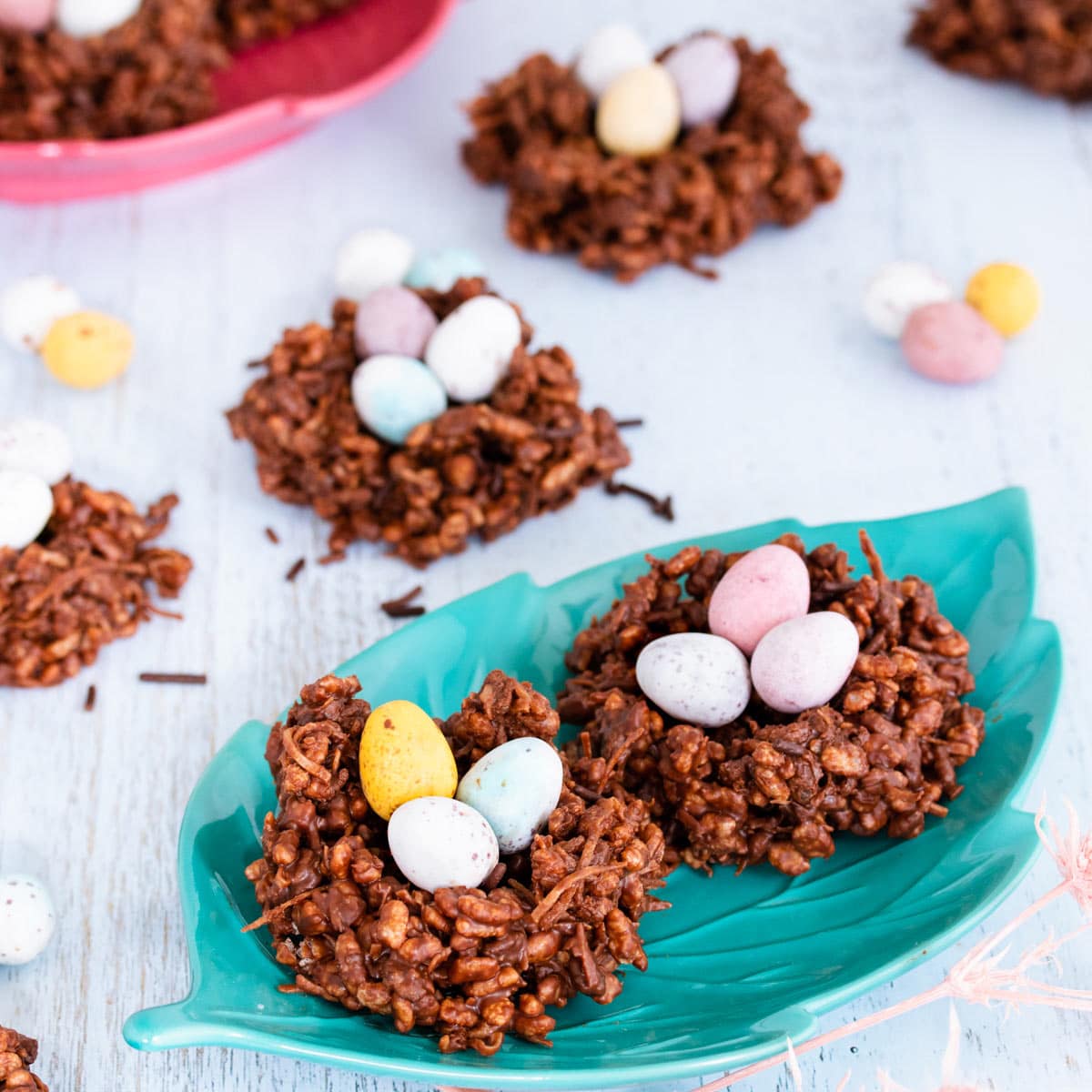 Easter Rice Krispie Nests - Veggie Desserts