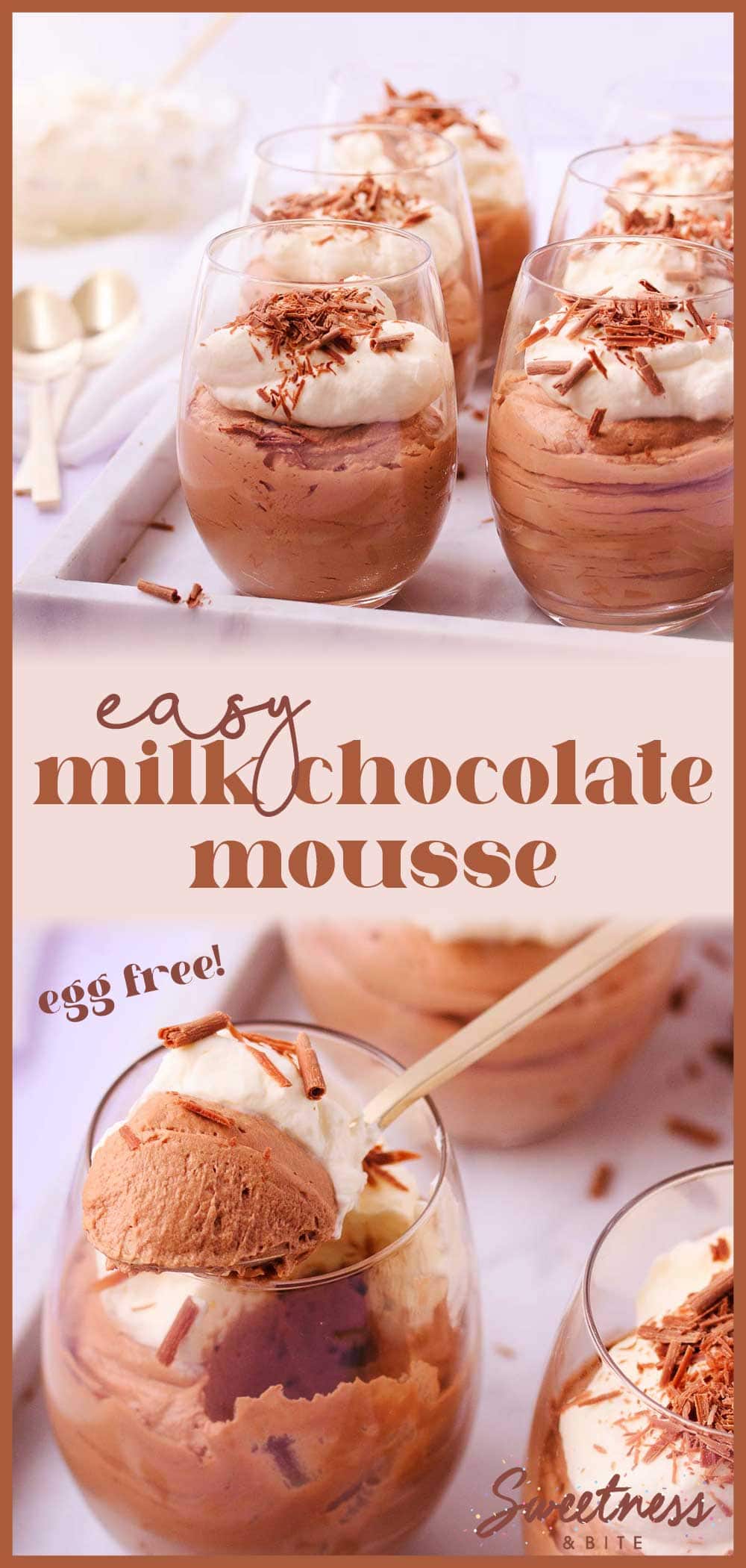 Milk Chocolate Mousse 3 ingredients + So Easy! Sweetness and Bite