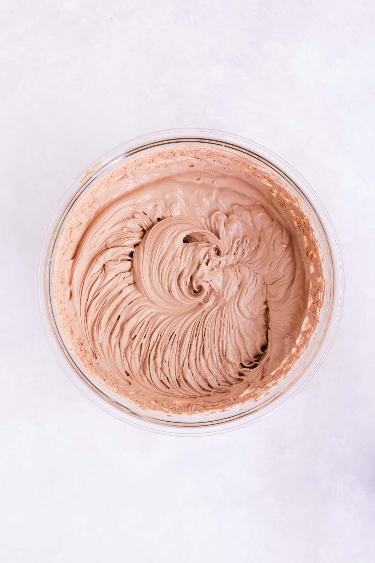 The whipped mousse mixture.